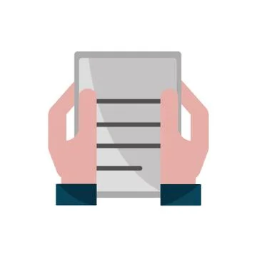 Hands with document property intellectual copyright icon Stock Illustration