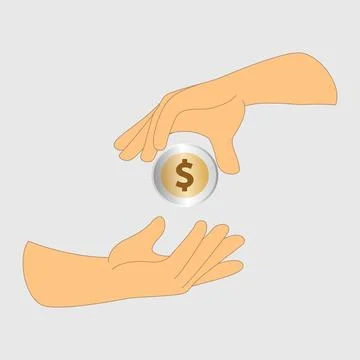 Hands dollar Stock Illustration