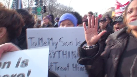 Hands Up Don't Shoot Stock Footage 97372452