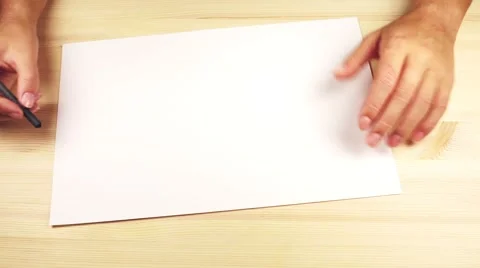 Hands draw Stock Footage 42412030