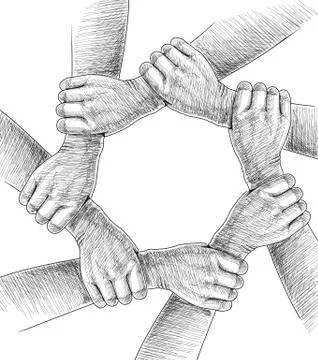 Hands Drawing Conceptual. Stock-Illustration