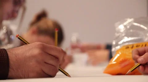 Hands drawing during a class Stock Footage 47999557