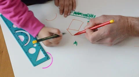 Hands drawing Stock Footage 41563569