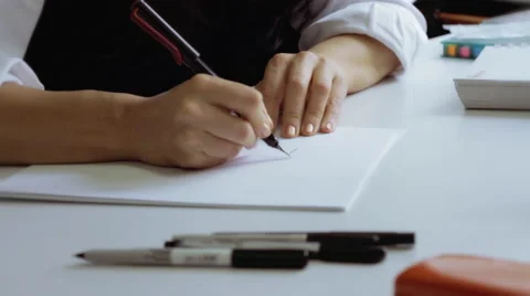 Hands Drawing Stock Footage 46225015