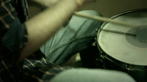 Hands of drummer Stock Footage