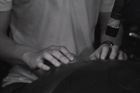 Hands of a drummer Stock Photos