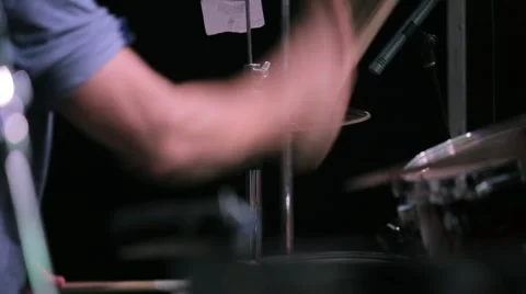 Hands drummer playing live, close-up shot. Vídeos de archivo 61683194