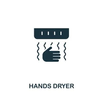 Hands Dryer icon. Premium style design from hygiene icons collection. Pixel Stock Illustration