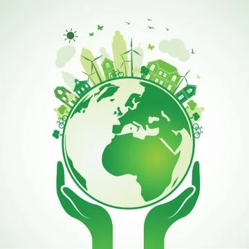 Hands earth Illustrazione stock