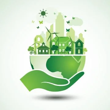 Hands earth Illustrazione stock