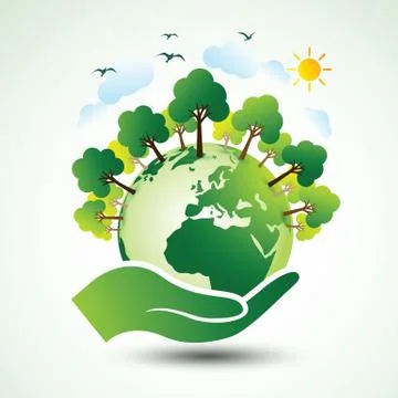 Hands earth Illustrazione stock