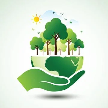 Hands earth Stock Illustration