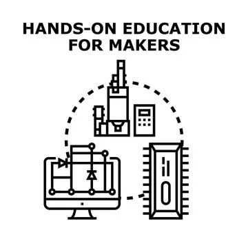 Hands on education for makers creating innovative technology イラスト素材