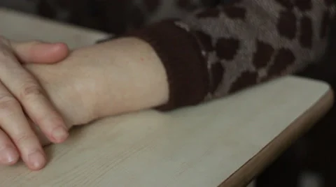 Hands of an elderly woman Stock Footage 34882570