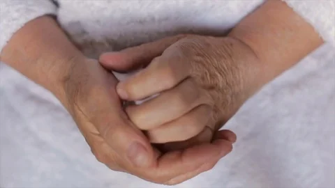 Hands of an elderly woman Stock Footage 74804487