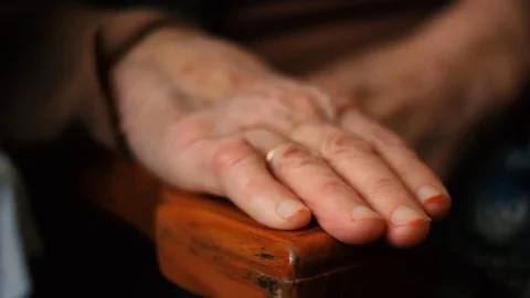 Hands of an elderly woman Video stock 107579125