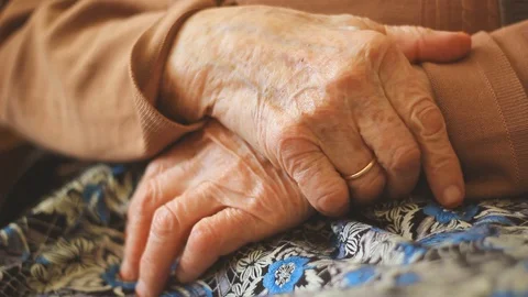 Hands of an elderly woman Video stock 107579199