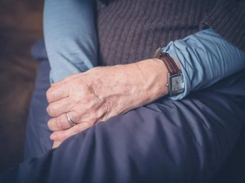 Hands of elderly woman 스톡 사진