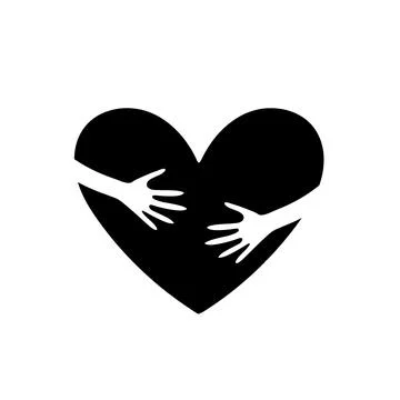 Hands embrace the heart icon Vector illustration Stock Illustration