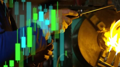 Hands entering frame, worker hands heating and rotating rod for shaping, Stock Footage 333936686