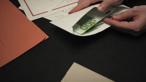 Hands Exchange Bribe Full of Money for Political Corruption Stock Footage 281374707