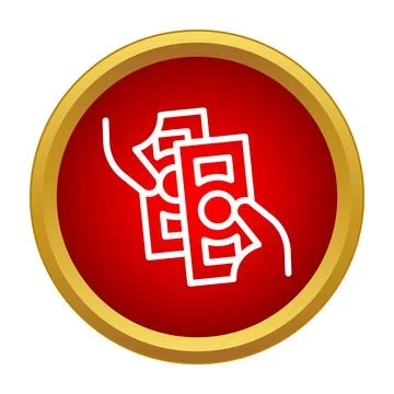 Hands exchanging money icon for payment or transaction Stock Illustration