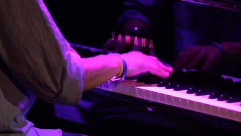 Hands Fast Play The Piano Stock Footage 104869423