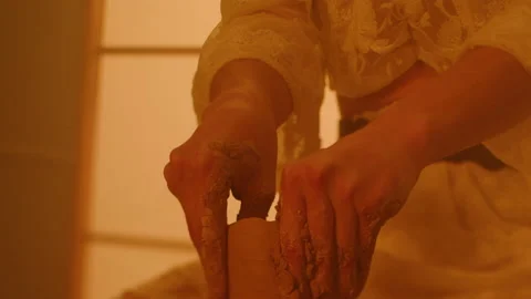 Hands of a female potter Stock Footage 235560355