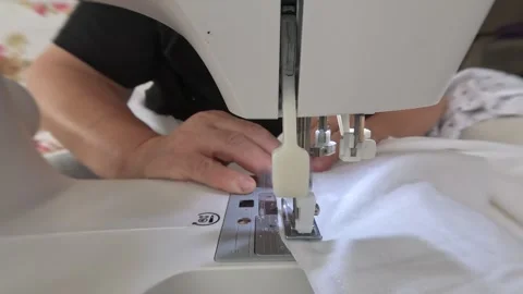 Hands Female Tailor Using Sewing Machine Work Stock Footage 339955854