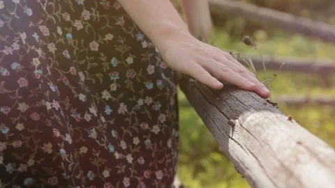 Hands On A Fence On A Ranch Stock Footage 92239284