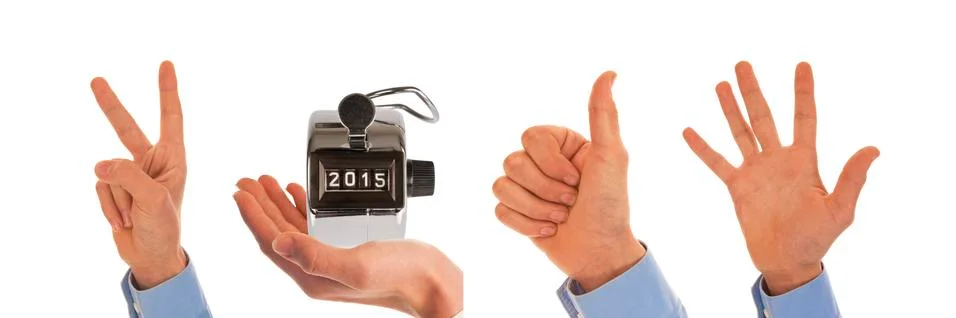 Hands figuring the year 2015 Stock Photos