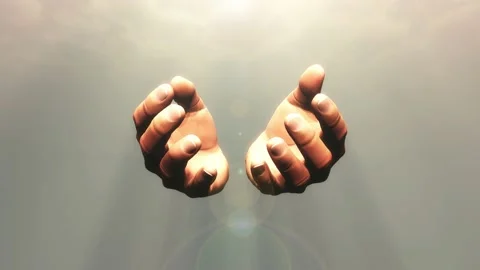 Hands final with lens flare Stock Footage 139634871