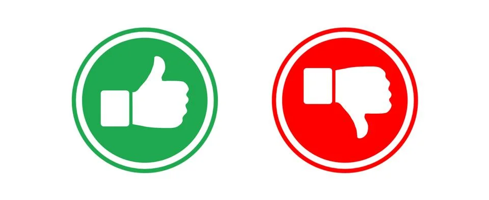 Hands with a finger up and down in circle Stock Illustration