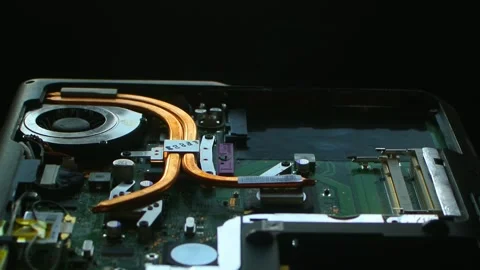 Hands fixing motherboard of pc or laptop notebook close up in service Stock Footage 233520064