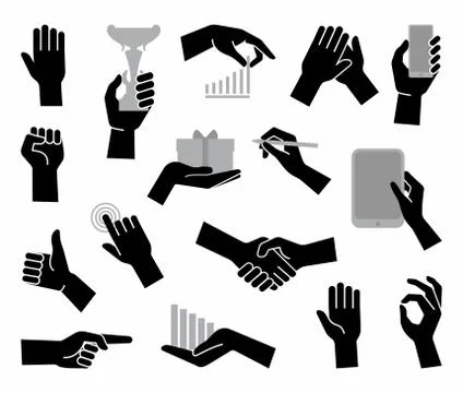 Hands. Flat business symbol Stock Illustration