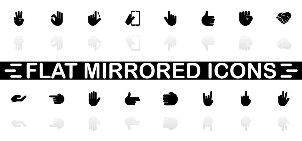 Hands - Flat Vector Icons 스톡 일러스트