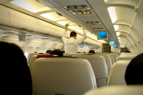 Hands Up In Flight 库存照片
