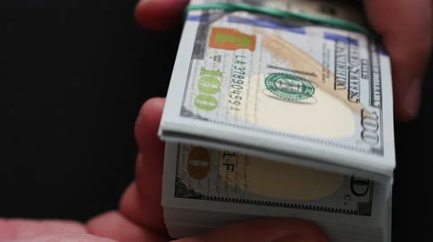 Hands Flipping American Dollars, Us Currency, Bills 스톡 동영상 61160722