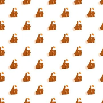 Hands flipping coins pattern for decision making background Stock Illustration