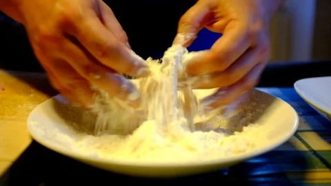 Hands floured meat chicken Stock Footage 78859830