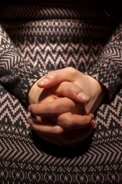 Hands folded to pray Stock Photos