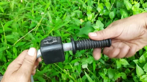 Hands Forcefully Twisting Toy Motorcycle Handlebar Grip Video stock 309913852