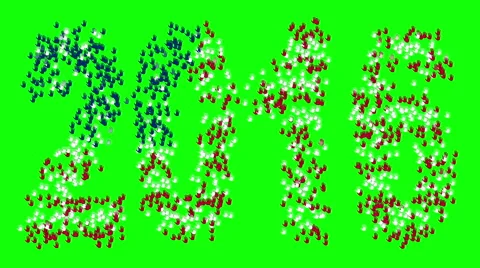 Hands form the text 2016 with colors USA flag on a green screen. Stock Footage 61013361