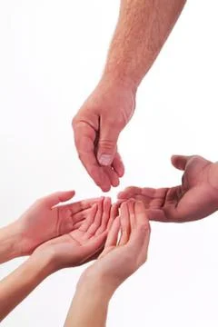 Hands forming a circle together Stock Photos
