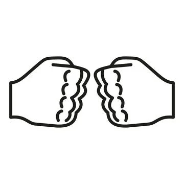 Hands forming fists facing each other representing conflict Stock Illustration