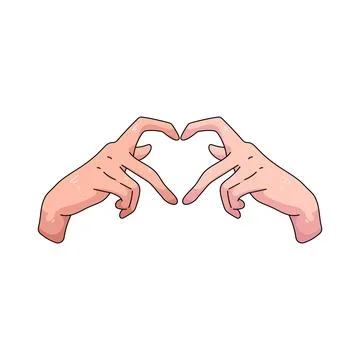Hands forming a heart shape Ilustración de archivo
