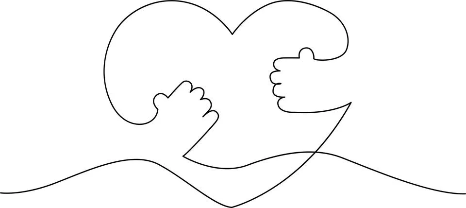 Hands forming a heart Vector Stockillustratie