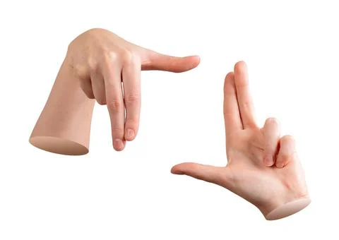 Hands forming rectangle frame with index fingers and thumbs. Gesture symbol.. Stock Photos