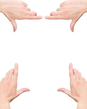 Hands as frame Stock-Fotos