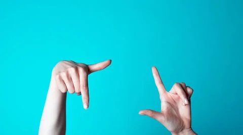 Hands Framing Stock-Fotos